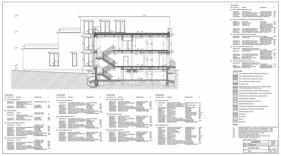 the project documentation - cross section of house